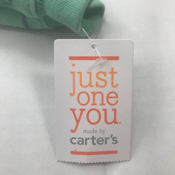 Just One You by Carters NB-3 Month Hoodie Green Animal On Front New With Tags - Picture 3 of 15